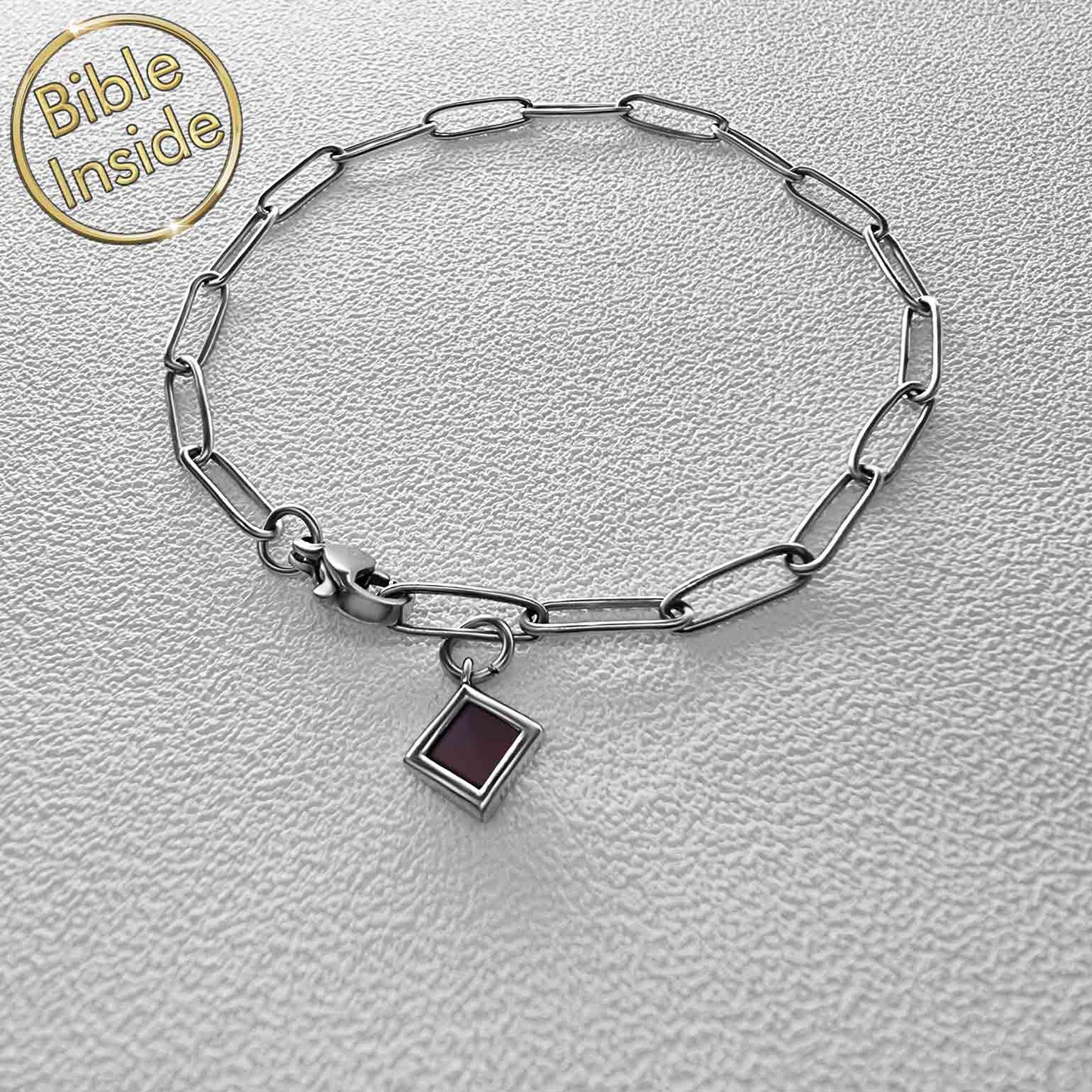 Nano Bible Scripture Bracelet - Inspirational Link Path Design