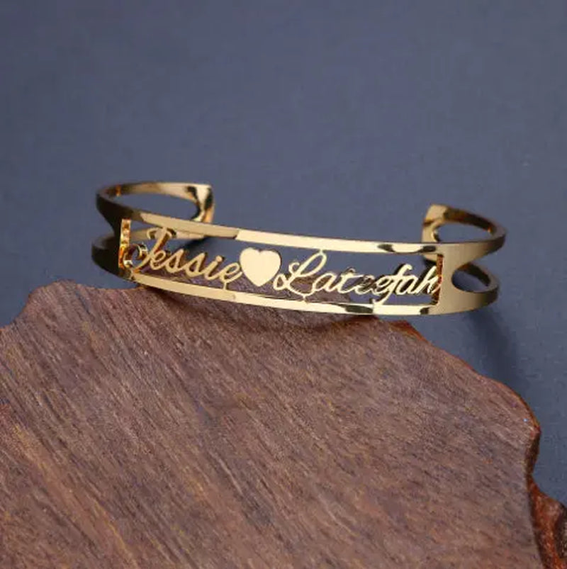 Custom Engraved Stainless Steel Name Bracelet & Bangles - Personalize Your Style!