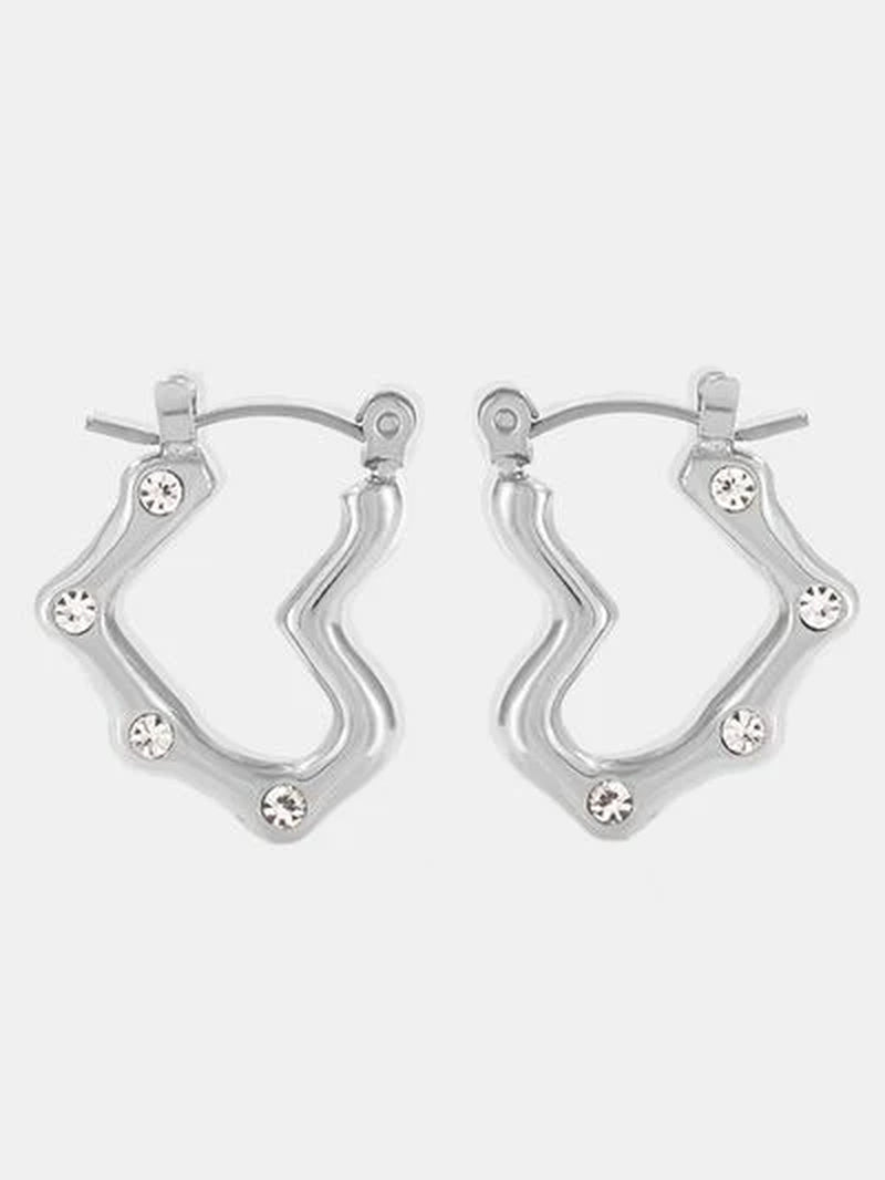 Elegant Stainless Steel Heart-Shaped Earrings for Timeless Style