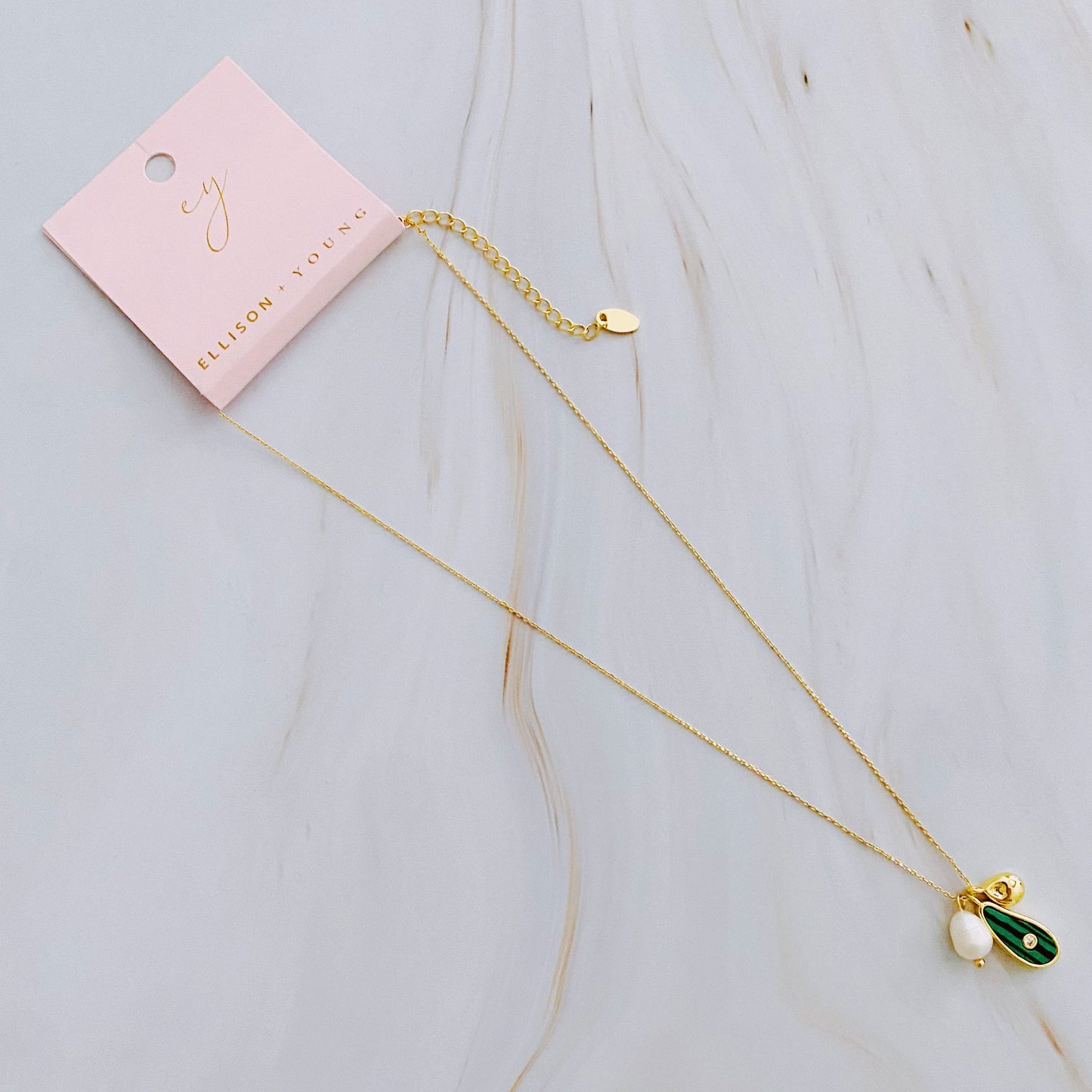 Elevate Your Elegance with the Ellie Triple Charm Necklace - Timeless Beauty Awaits