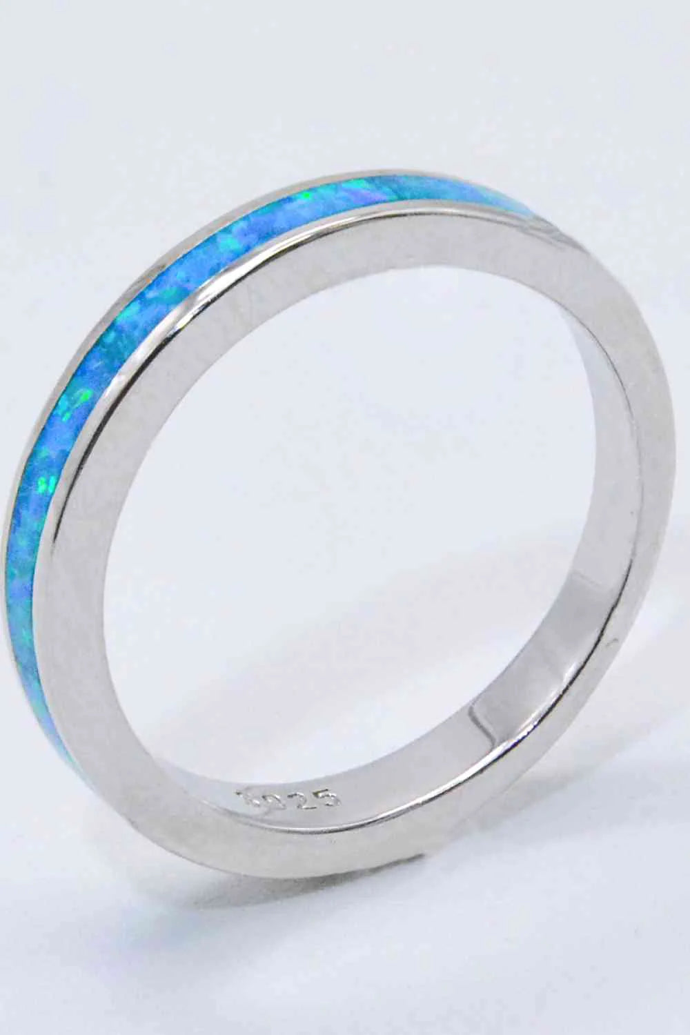 Elegant 925 Sterling Silver Sky Blue Opal Ring - A Timeless Accessory for Every Occasion