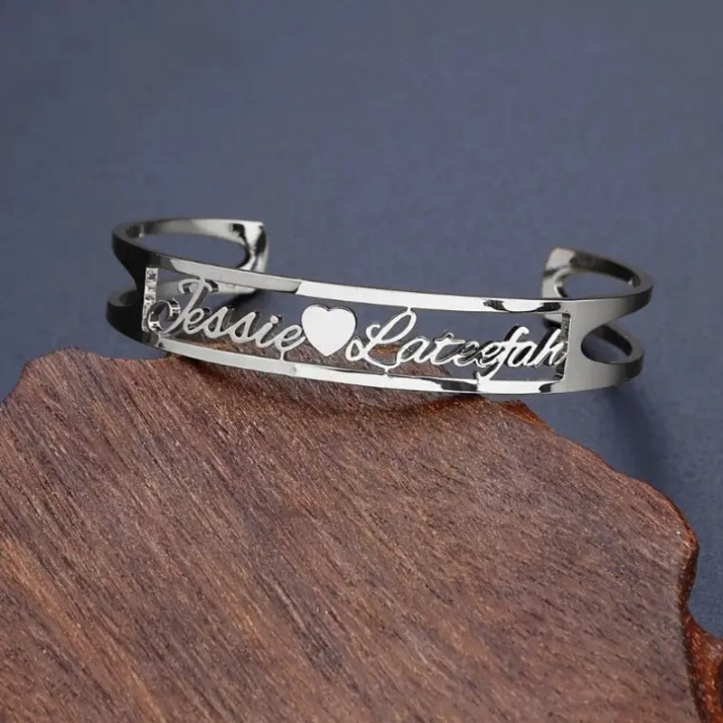 Custom Engraved Stainless Steel Name Bracelet & Bangles - Personalize Your Style!