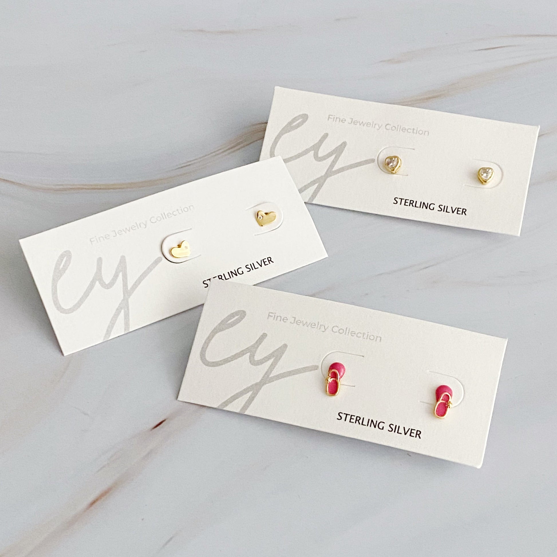 Charming Tiny Shape Sterling Silver Stud Earrings for Effortless Everyday Elegance