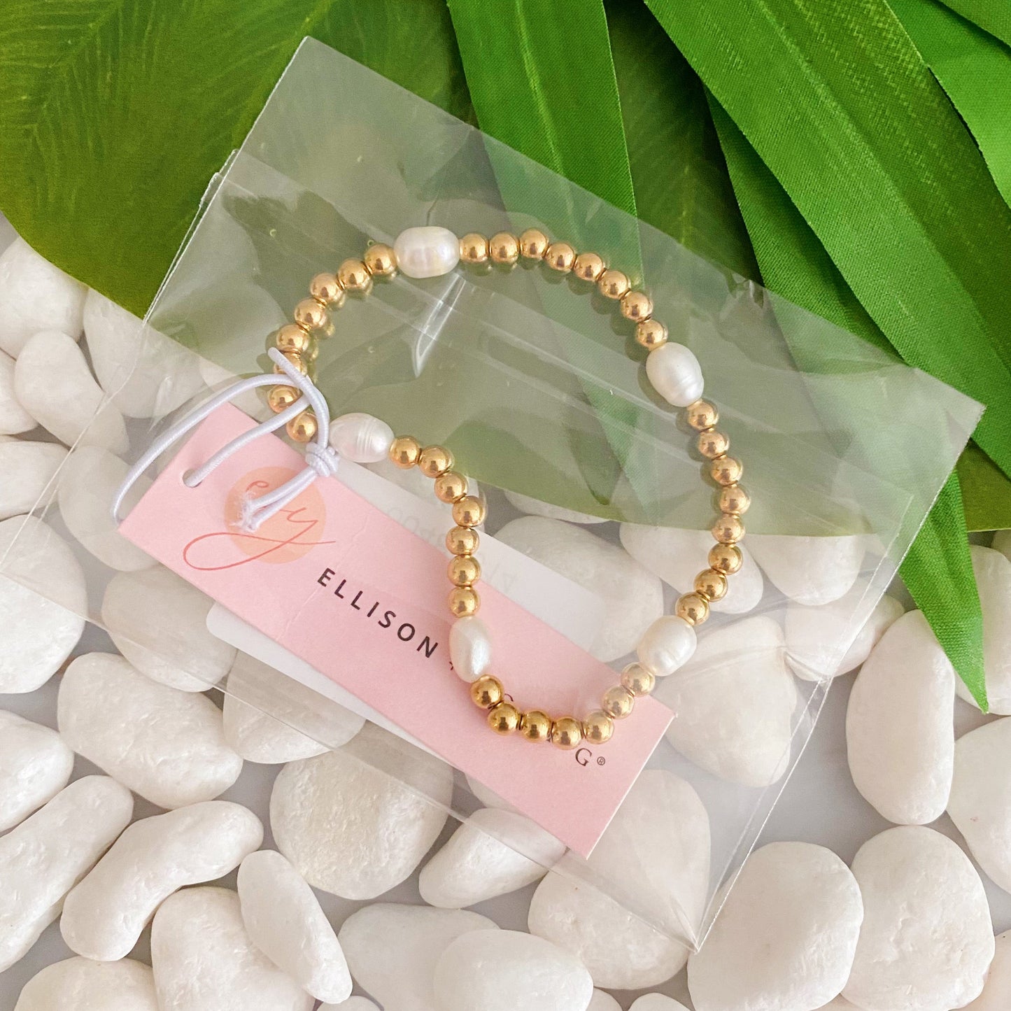 Elegant Golden Bauble Bracelets Adorned with Exquisite Freshwater Pearls