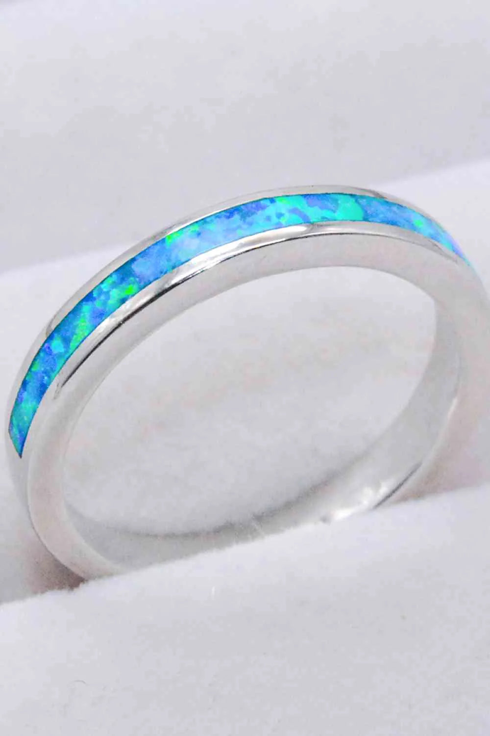 Elegant 925 Sterling Silver Sky Blue Opal Ring - A Timeless Accessory for Every Occasion